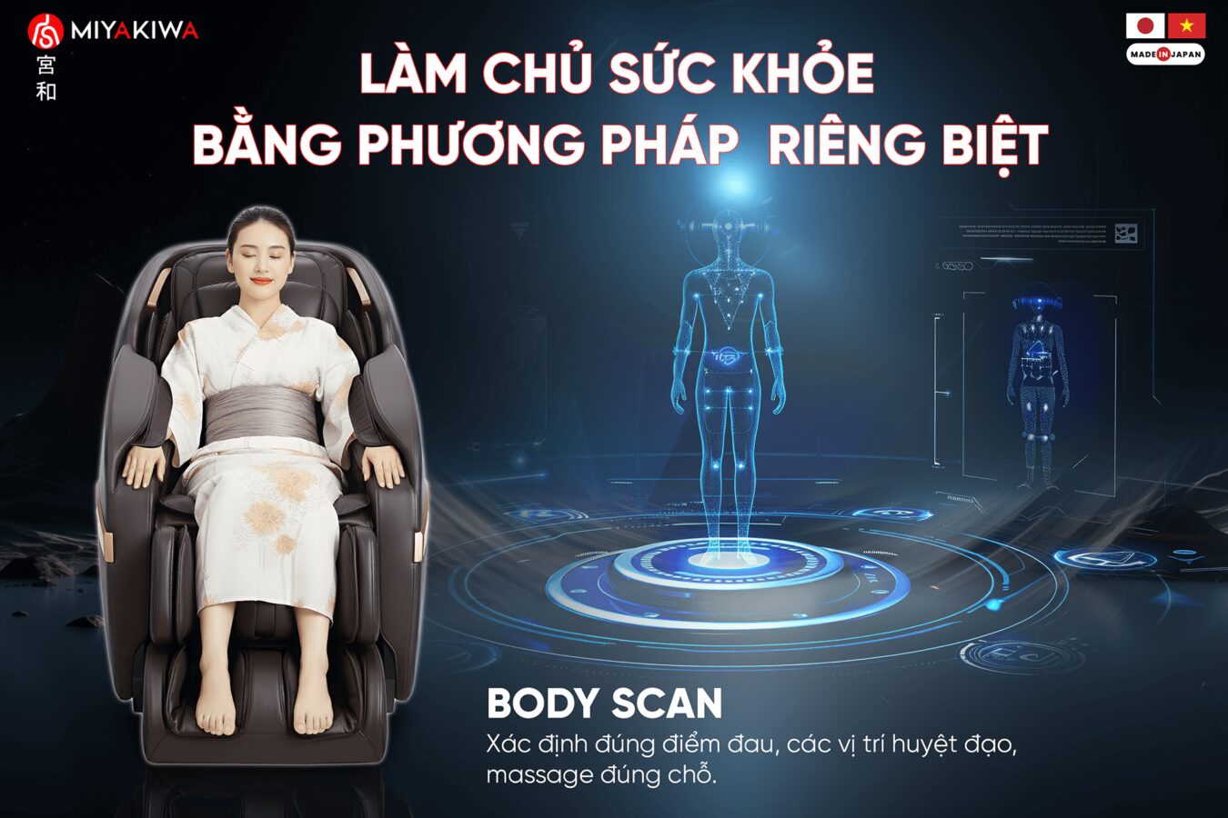 ghế massage miyakiwa JP5000 nhập khẩu nhật bản